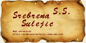 Srebrena Šulejić vizit kartica